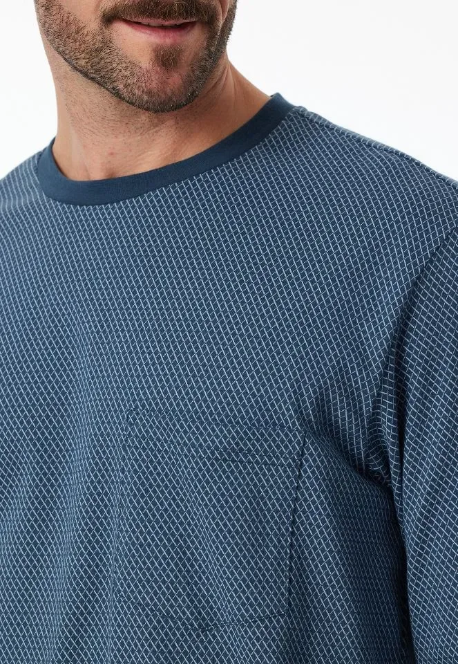 Schiesser – Comfort Essentials – Pyjama – 181156 – Blue Grey