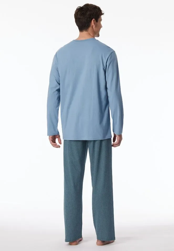 Schiesser - Comfort Essentials – Pyjama – 181154 – Blue Grey