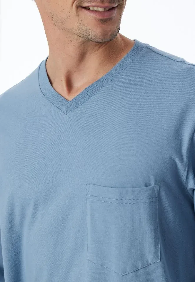 Schiesser - Comfort Essentials – Pyjama – 181154 – Blue Grey