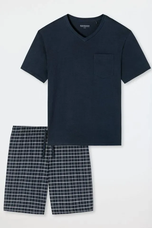 Schiesser – Ebony – Pyjama – 159636 – Blue