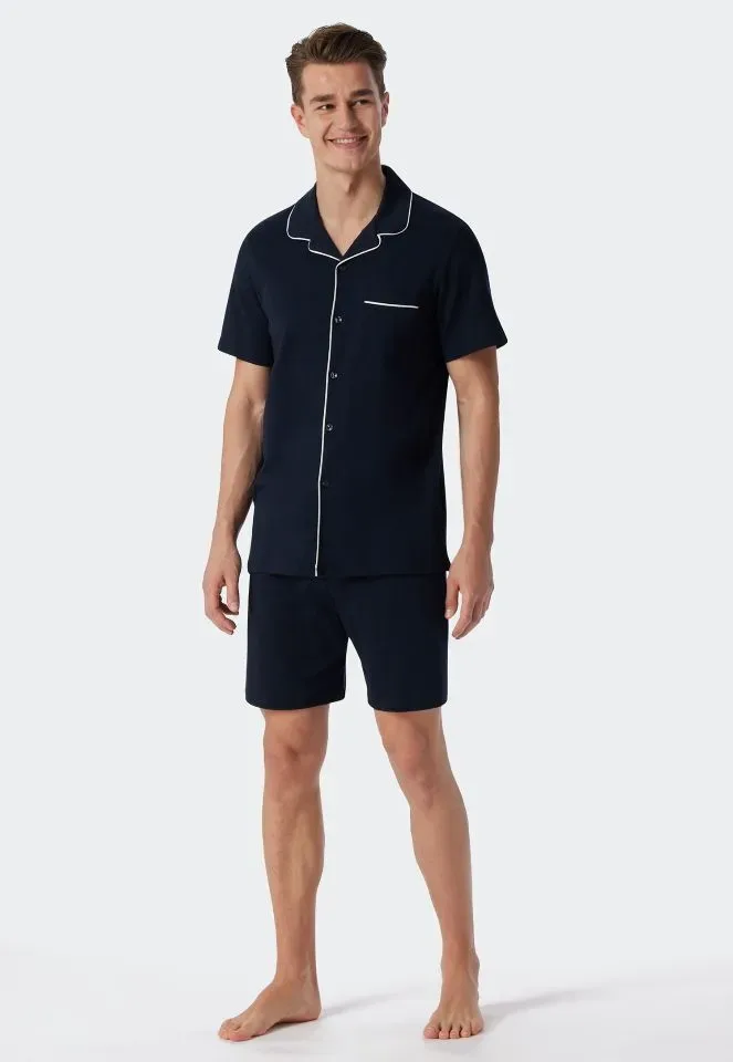 Schiesser – Fine Interlock - Pyjama – 179297 – Dark Blue