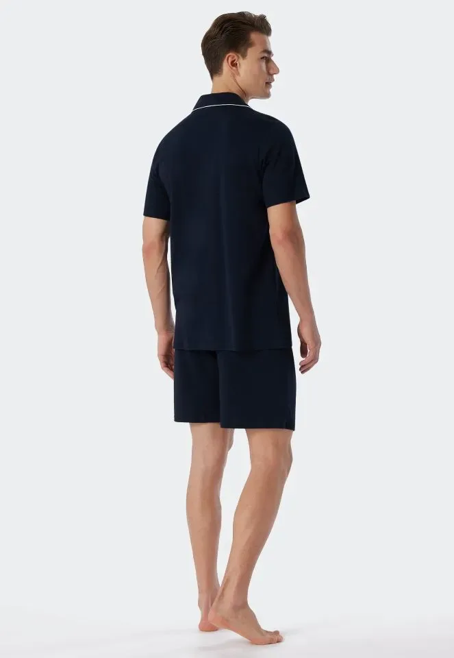 Schiesser – Fine Interlock - Pyjama – 179297 – Dark Blue