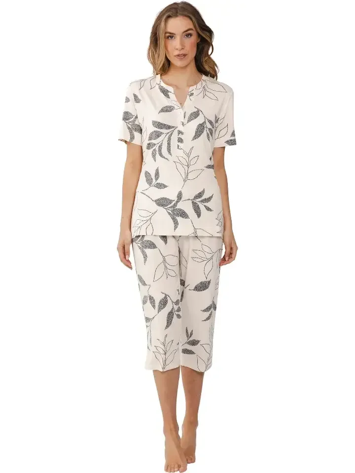 Pastunette –  Leaf Shadows - Pyjama – 121251-218-1 – Beige