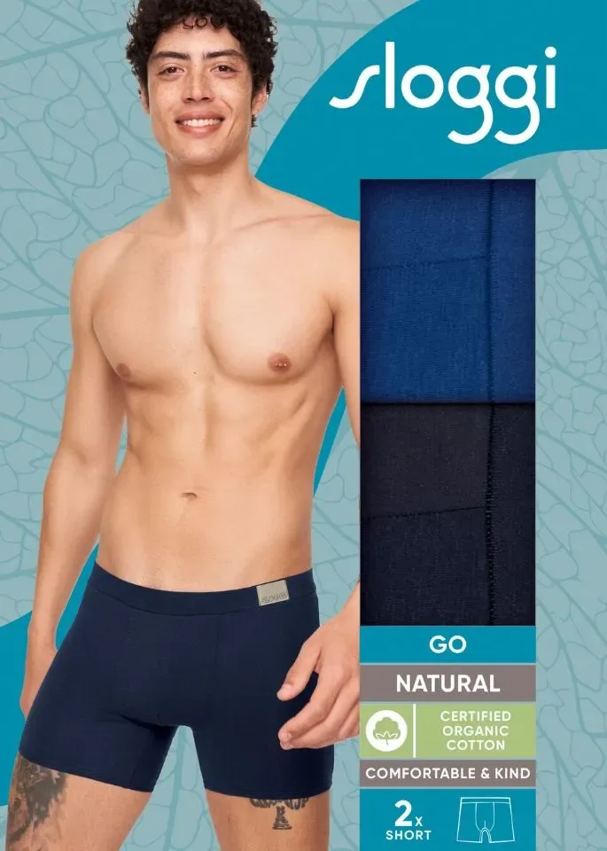 Sloggi – Men – GO Natural – Short C2P – 10214598 - Blue Multicolor