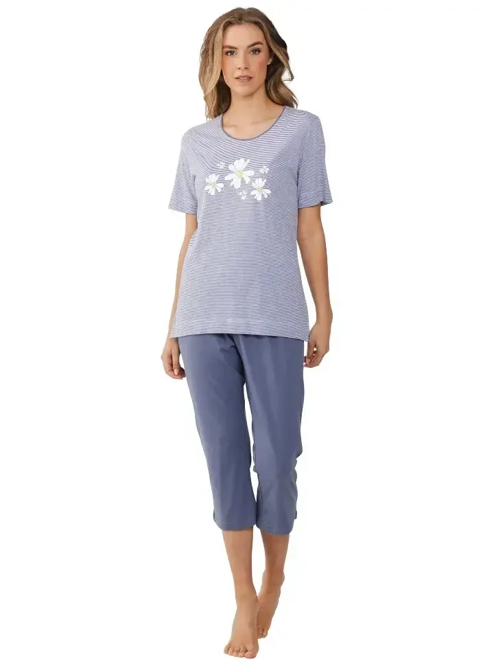 Pastunette – Flowers - Pyjama – 121251-101-1 – Light Grey