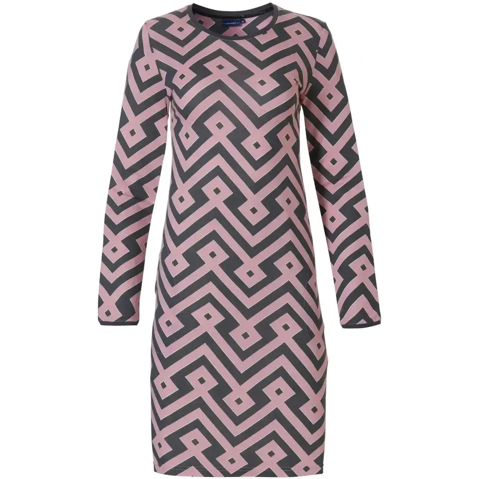 Pastunette –  Grafic Mauve - Nachtkleed – 10222-102-2 – Grey Mauve