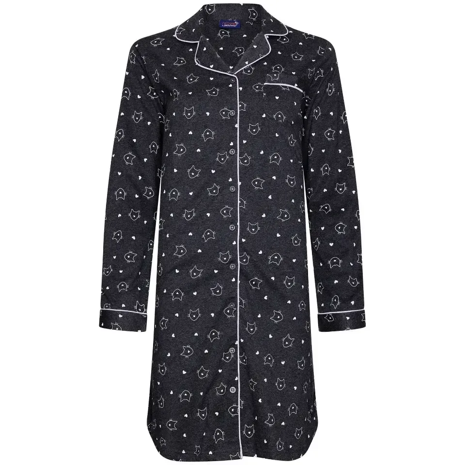 Pastunette – Lovely Meow - Nachtkleed – 11242-450-6 – Dark Grey