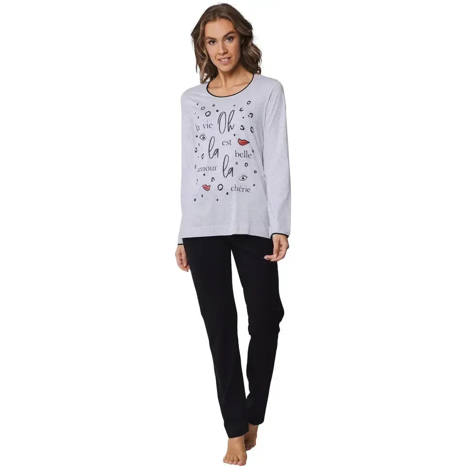 Pastunette – Eye-Nonic - Pyjama – 21242-462-2 – Light Grey