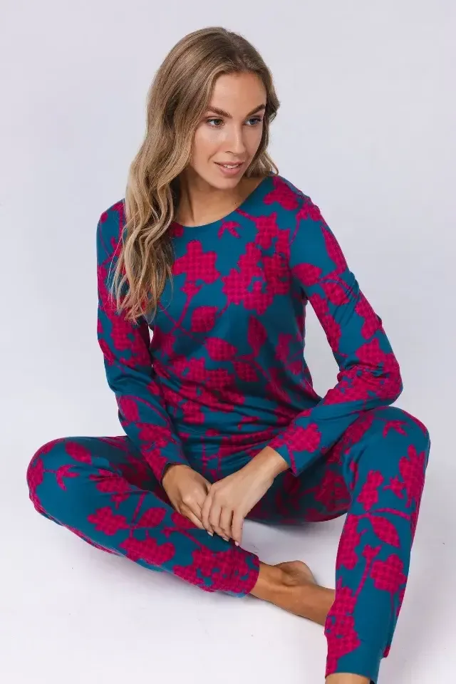 Pastunette – Sangria Nights - Pyjama – 121252-101-1 – Dark Green