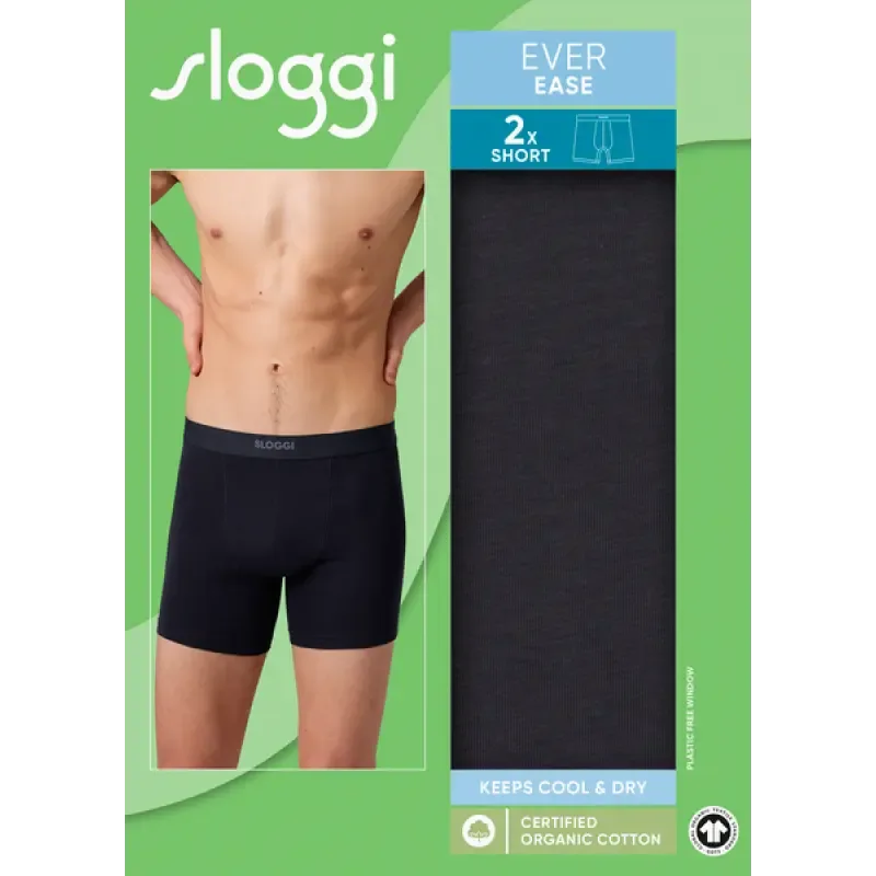 Sloggi – Men – EVER Ease – Short 2P – 10222372 - Black