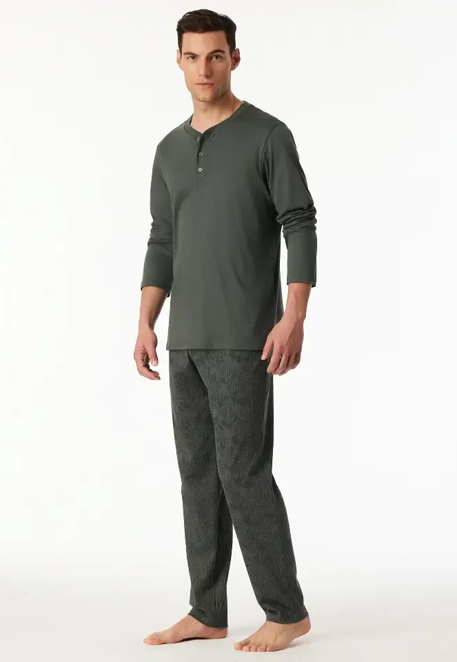 Schiesser – Fine Interlock – Pyjama – 182655 – Dark Green