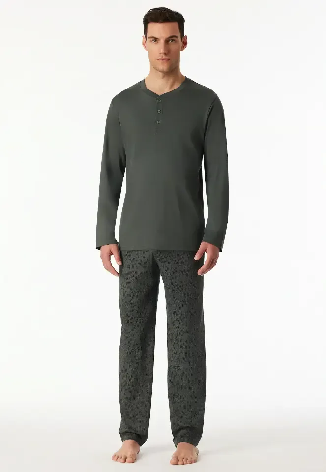 Schiesser – Fine Interlock – Pyjama – 182655 – Dark Green