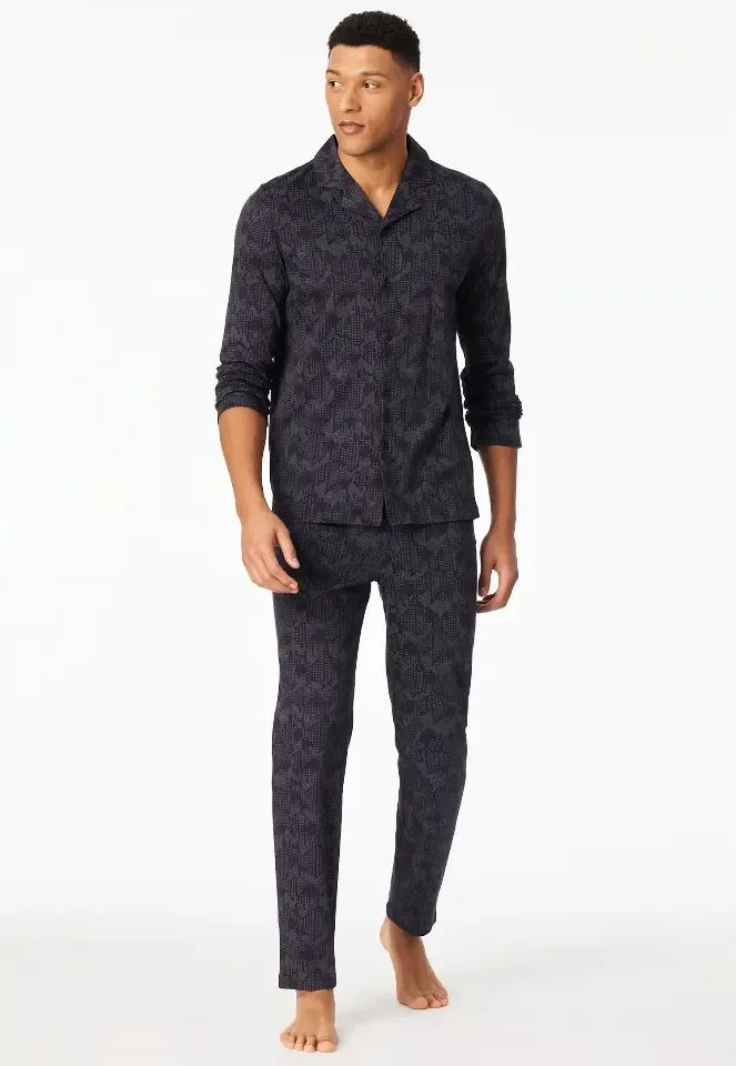 Schiesser – Fine Interlock – Pyjama – 183176 – Charbon