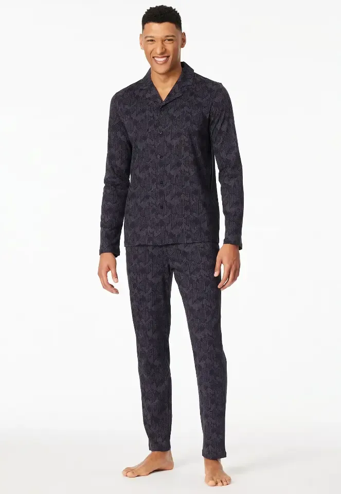 Schiesser – Fine Interlock – Pyjama – 183176 – Charbon