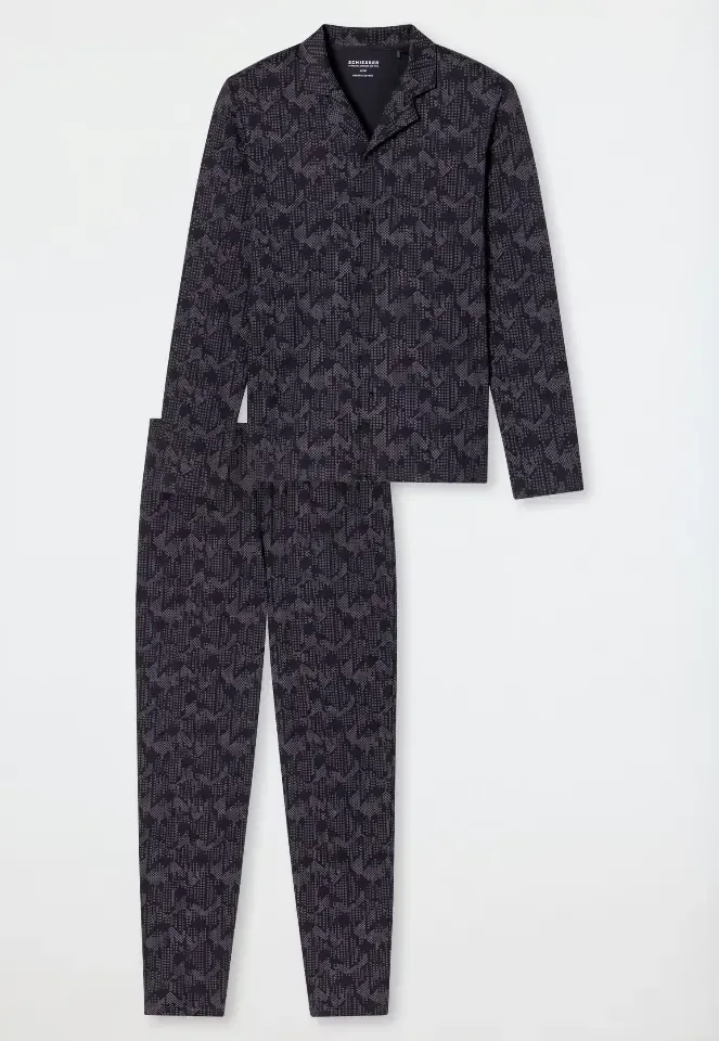 Schiesser – Fine Interlock – Pyjama – 183176 – Charbon