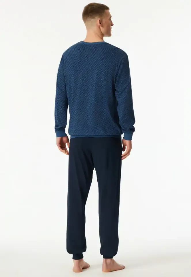 Schiesser – Comfort Essentials – Pyjama – 181156 – Atlantic Blue