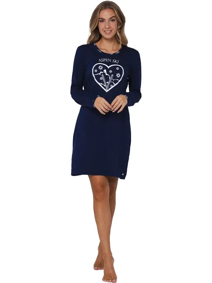 Pastunette – Aspen Ski - Nachtkleed – 111252-646-1 – Dark Blue