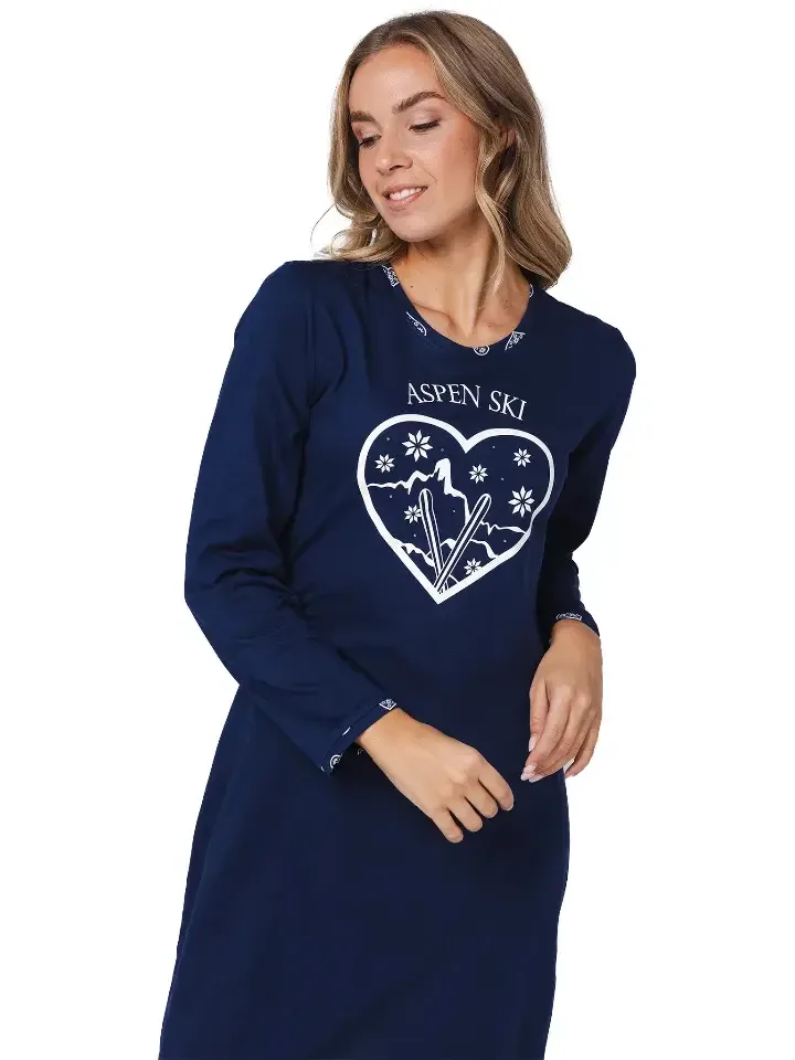 Pastunette – Aspen Ski - Nachtkleed – 111252-646-1 – Dark Blue