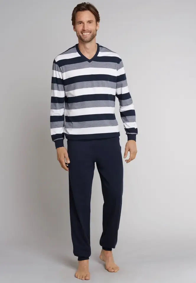 Schiesser –  Dark Sapphire – Pyjama – 159623 – Blue Stripe