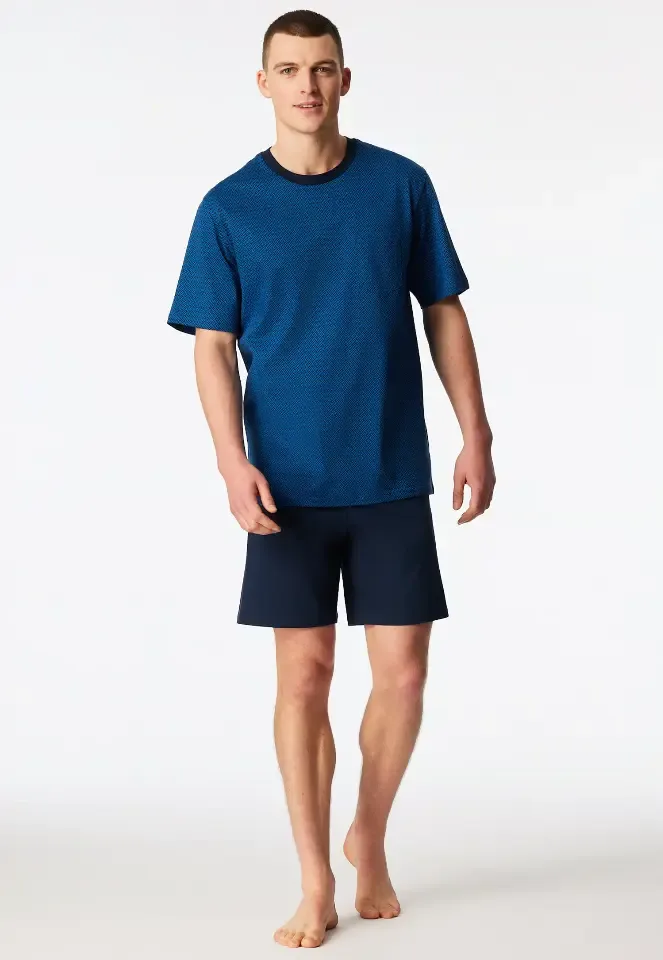 Schiesser - Comfort Essentials – Pyjama – 181155 – Blauw