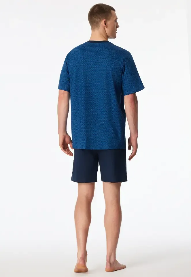 Schiesser - Comfort Essentials – Pyjama – 181155 – Blauw