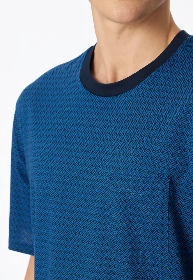 Schiesser - Comfort Essentials – Pyjama – 181155 – Blauw