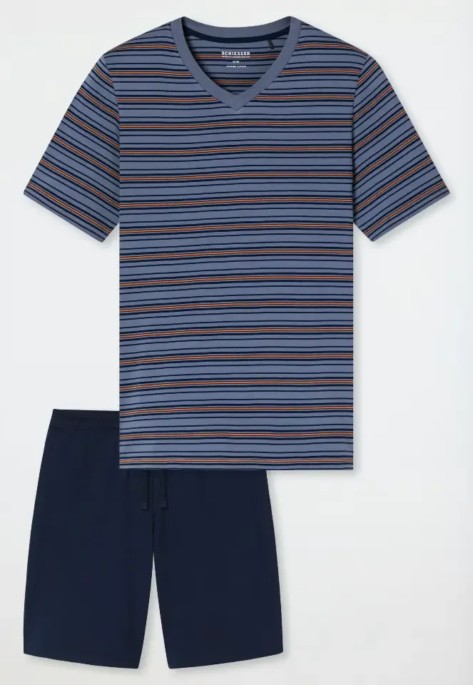 Schiesser – Casual NIghtwear – Pyjama – 183588 – Blauwgrijs