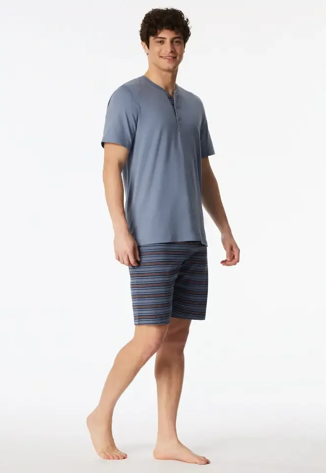 Schiesser – Casual NIghtwear – Pyjama – 183589 – Blauwgrijs