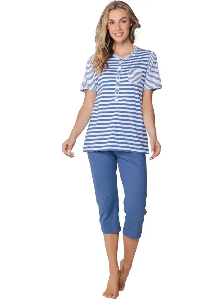 Pastunette – Stripe – 121261-126-1 – Pyjama – Stone Blue