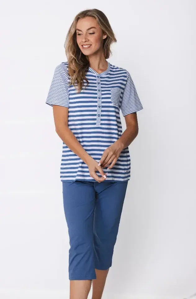 Pastunette – Stripe – 121261-126-1 – Pyjama – Stone Blue