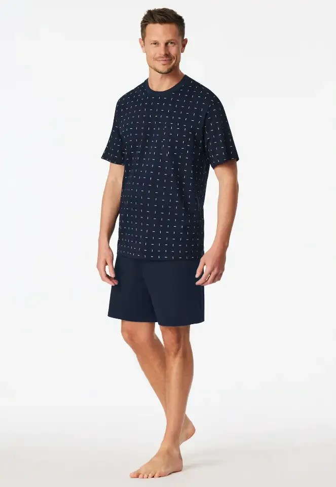 Schiesser - Comfort Essentials – Pyjama – 181155 – Dark Blue
