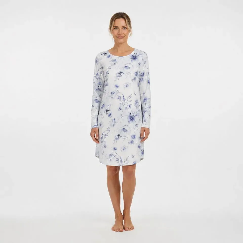 Ringella – Blue Flowers  – Nachtkleed – 6511042 – Pearl