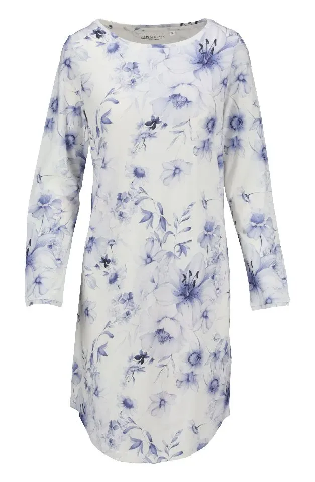 Ringella – Blue Flowers  – Nachtkleed – 6511042 – Pearl