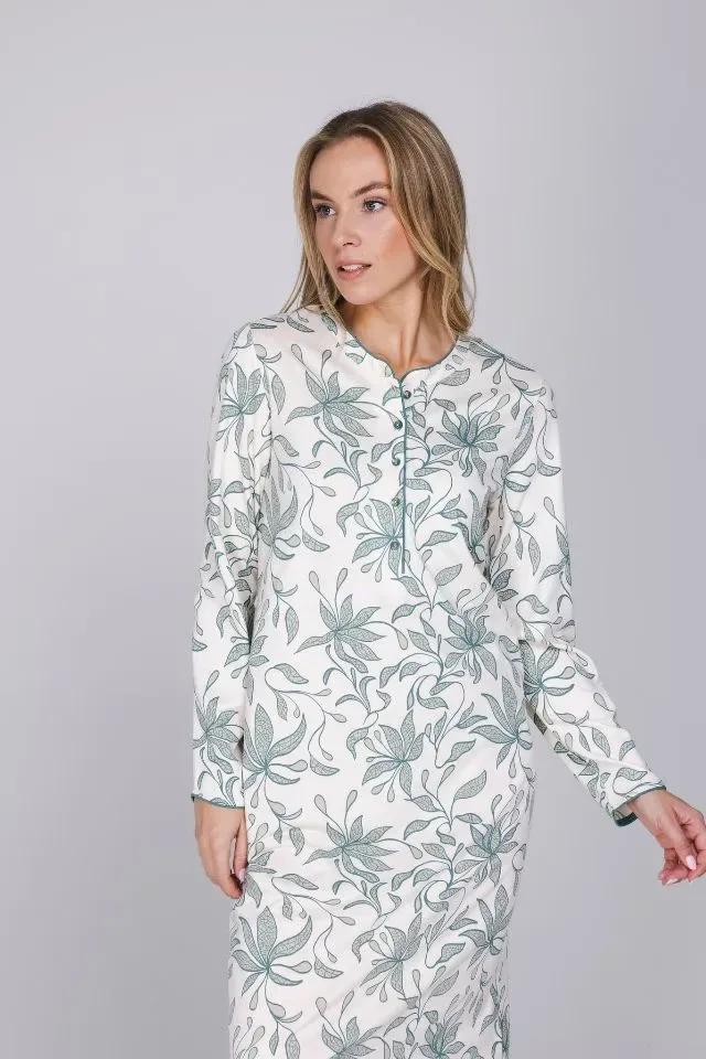 Pastunette – Nordic Leaf - Nachtkleed – 111262-126-1 – Dark Green