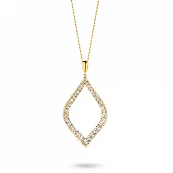 Silver Rose Ketting met hanger P2024G
