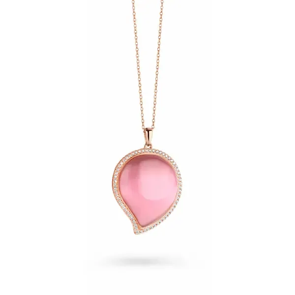 Silver Rose Ketting met hanger P6451P