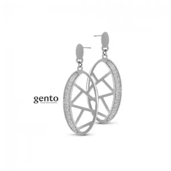 Stalen oorbellen Gento Jewels FB89