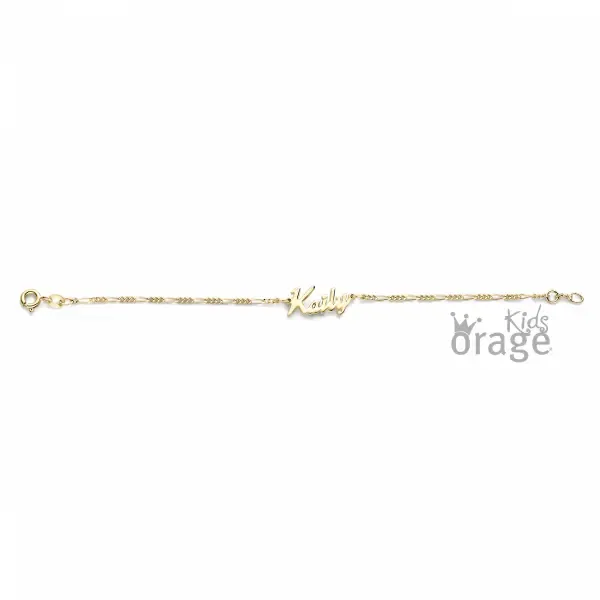 NaamKetting met Eigen Naam "Mini" en Figaro Ketting
