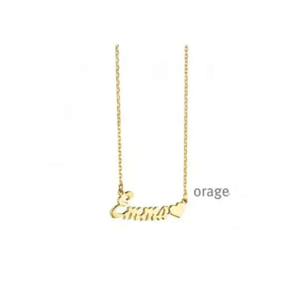 NaamKetting met Eigen Naam "met hartje" en Forçat Ketting