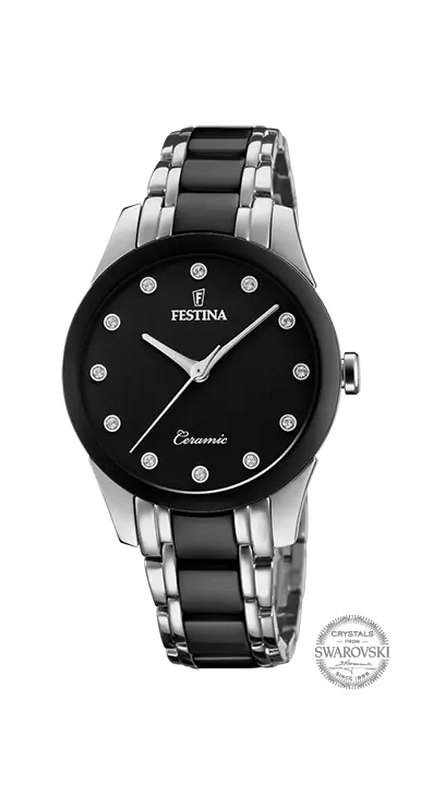 Festina Dameshorloge Ceramic F20499-3 + GRATIS Armband en Juwelenbox