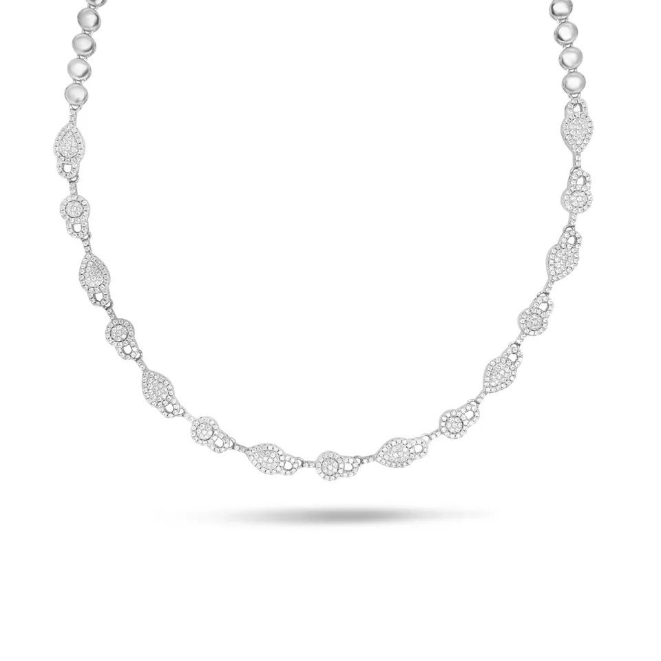 Silver Rose ketting CH2180W