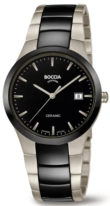 Boccia Herenhorloge 3639-01, anti-allergisch titanium, saffierglas
