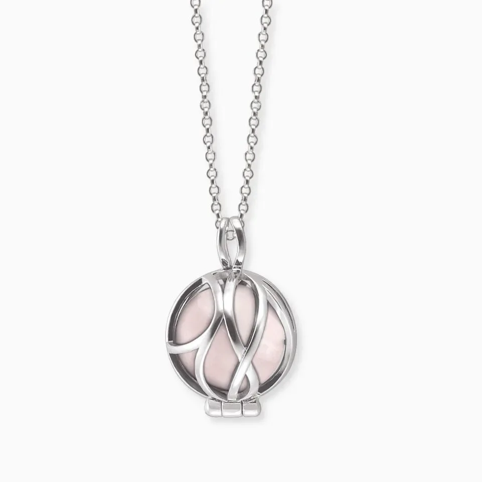 Engelsrufer Ketting ERN-HEALPARA-RQ-XS  roze kwarts