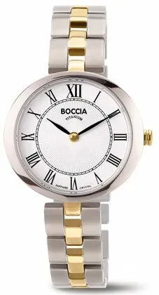 Boccia Dameshorloge 3346-02, anti-allergisch titanium, saffierglas