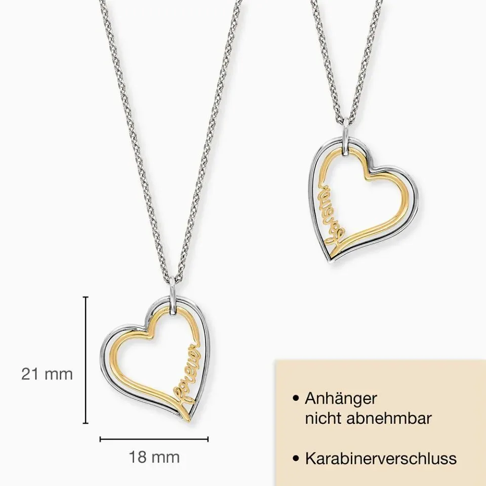 Engelsrufer Ketting ERN-FOREVER-BIG met hartje