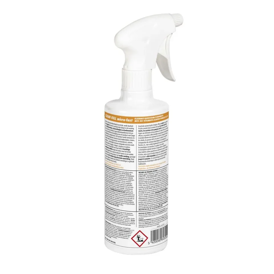 Clean Kill Bedwants - Kleermot - Huisstofmijt 500 ml insecticide
