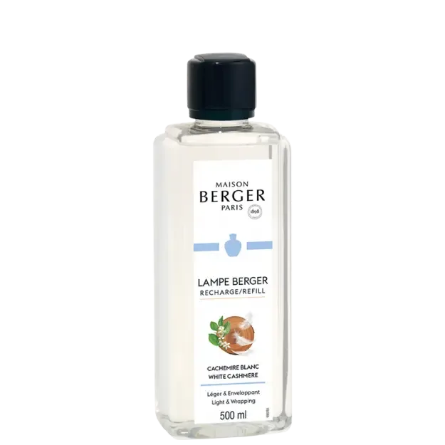 Lampe Berger cachemire blanc 500 ml white cashmere navulling recharge