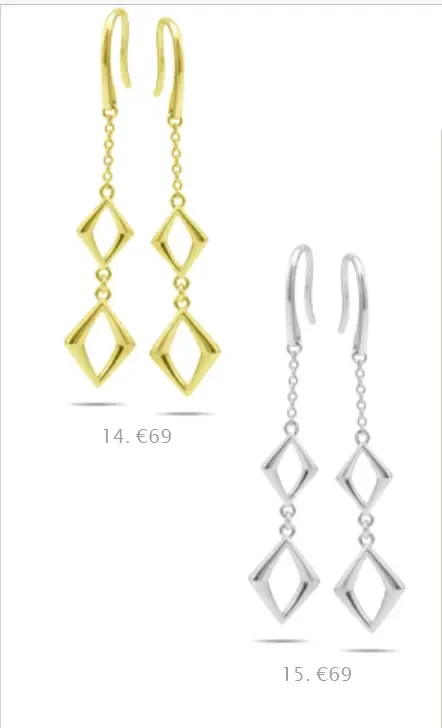 Zels Zilveren Oorhangers 65005BA