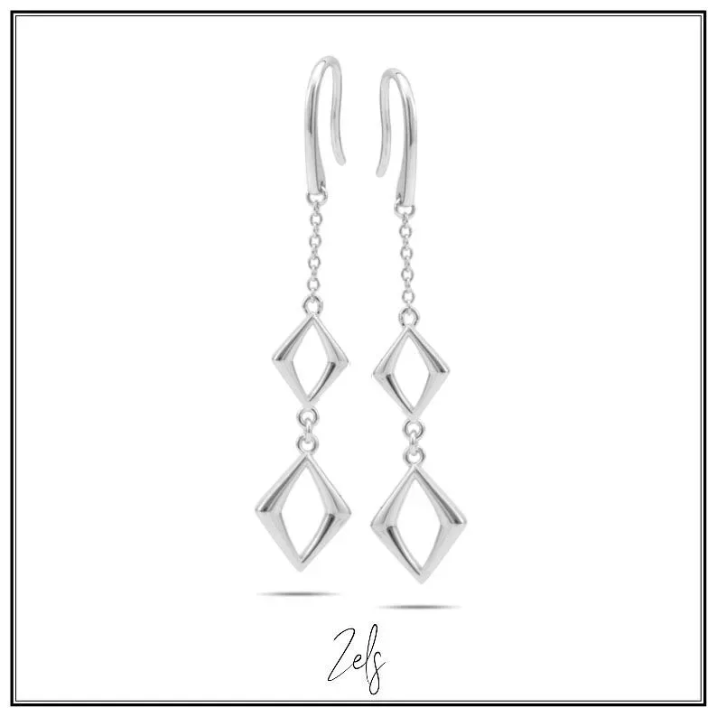 Zels Zilveren Oorhangers 65005BA