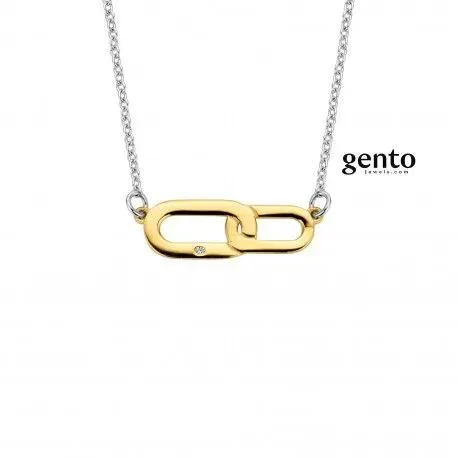Gento zilveren kettng HB143/43+3